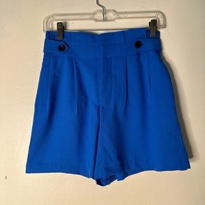 Banana Republic Cobalt Blue Pleated Short Size 2